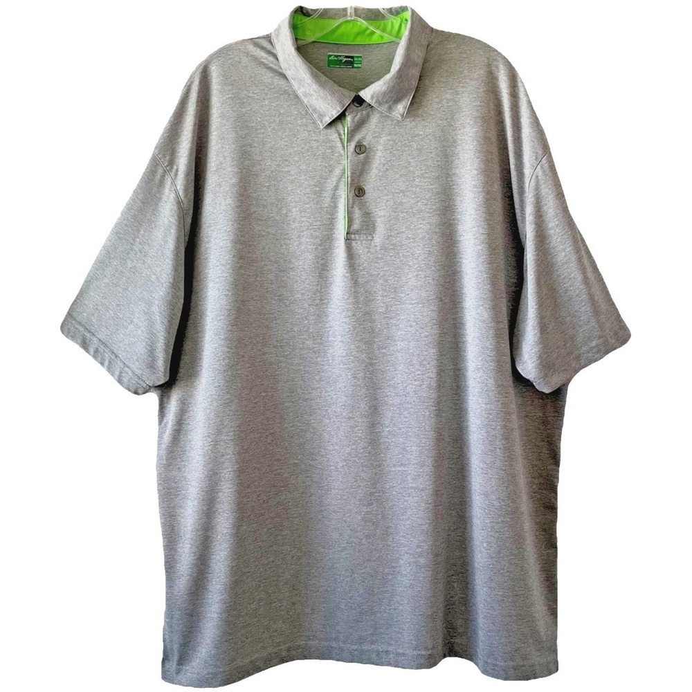 Ben Hogan Mens Golf Polo Shirt 2XL Gray Performance Embroidered Logo Lightweight